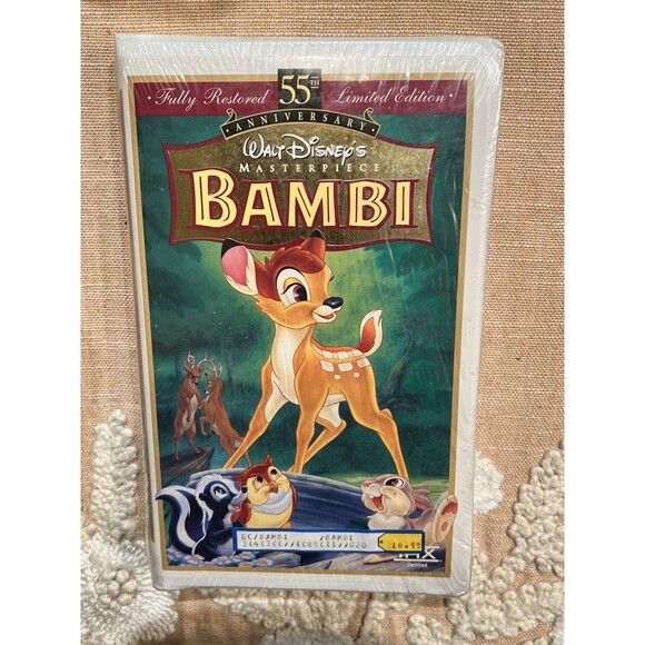 Disney's Bambi 55th Anniversary Limited Edition VHS Sealed Clamshell Vintage NEW - Picture 1 of 2